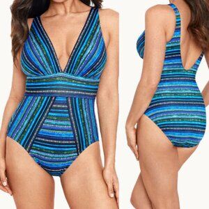 Miraclesuit Veranda Odyssey One Piece Swimsuit Size 18 Slimming Tummy Control